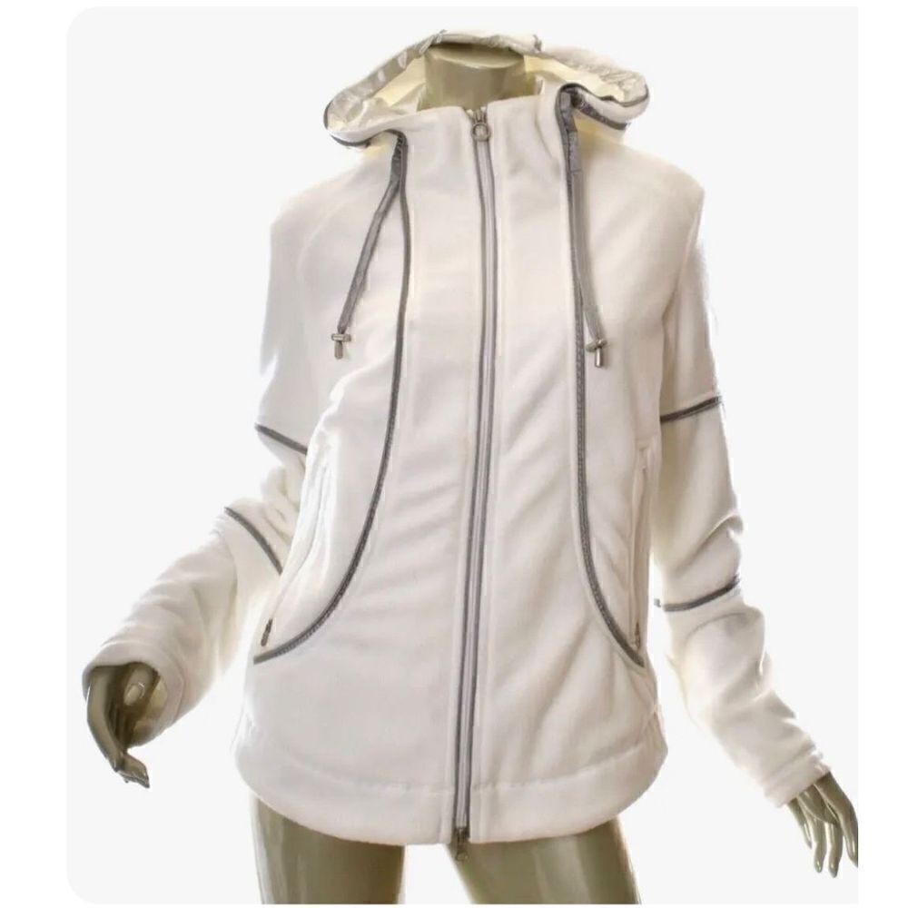 Wellensteyn Fleece Chamonix Jacket, White with Grey